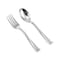 Smarty Had A Party Silver Disposable Plastic Mini Flatware Set - Dessert Spoons and Dessert Forks (960 Guests), 1920PK 790-SVCS-CASE - alternate 1